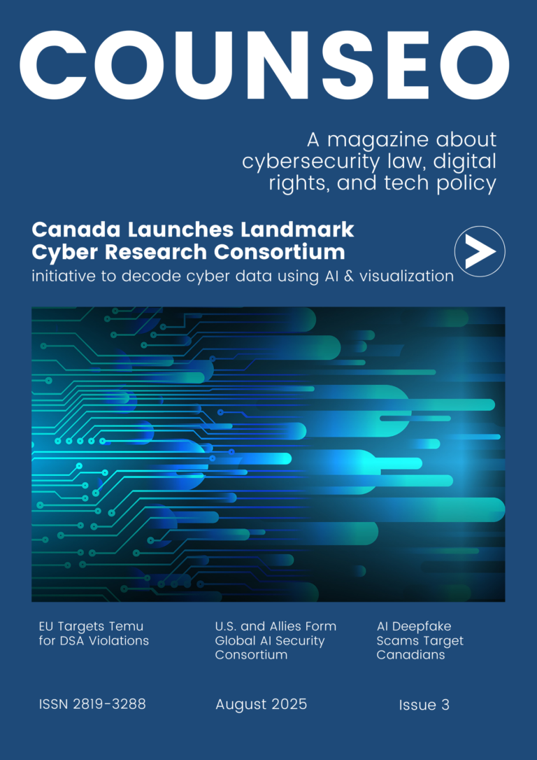 Cyber Threats, Data Privacy & AI Regulation: Counseo Magazine’s August 2025 Issue
