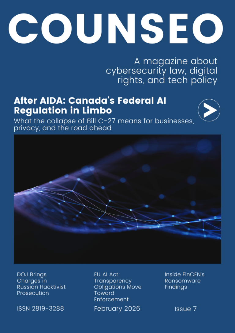 Issue 7 — February 2026 AI Regulation & The AIDA Aftermath: Counseo’s February 2026 Issue